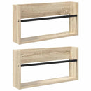 vidaXL Magazin állvány 2 pcs Sonoma tölgy 60 x 12 x 30 cm Faanyag