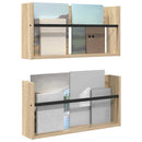 vidaXL Magazin állvány 2 pcs Sonoma tölgy 60 x 12 x 30 cm Faanyag