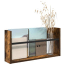 vidaXL Magazin állvány polcokkal Füstölt tölgy 60 x 12 x 30 cm Faanyag