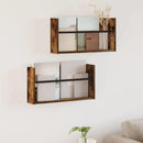 vidaXL Magazin állvány 2 db Füstölt tölgy 60 x 12 x 30 cm Szerelt Fa