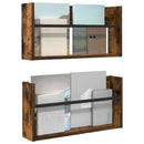 vidaXL Magazin állvány 2 db Füstölt tölgy 60 x 12 x 30 cm Szerelt Fa