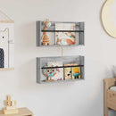 vidaXL Magazin állvány 2 pcs Szürke Sonoma 60 x 12 x 30 cm Faanyag