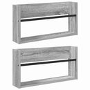 vidaXL Magazin állvány 2 pcs Szürke Sonoma 60 x 12 x 30 cm Faanyag