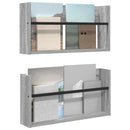 vidaXL Magazin állvány 2 pcs Szürke Sonoma 60 x 12 x 30 cm Faanyag