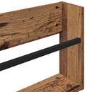 vidaXL Magazin állvány polcokkal 2 pcs Öreg fa 60 x 12 x 30 cm Faanyag