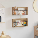 vidaXL Magazin állvány 2 pcs Artisan tölgy 60 x 12 x 30 cm Faanyag