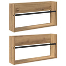 vidaXL Magazin állvány 2 pcs Artisan tölgy 60 x 12 x 30 cm Faanyag