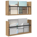 vidaXL Magazin állvány 2 pcs Artisan tölgy 60 x 12 x 30 cm Faanyag