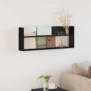 vidaXL Magazin állvány polcokkal Fekete tölgy 80 x 12 x 30 cm Faanyag