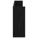 vidaXL Magazin állvány polcokkal Fekete tölgy 80 x 12 x 30 cm Faanyag