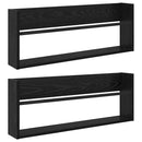 vidaXL Magazin állvány 2 pcs Fekete tölgy 80 x 12 x 30 cm Faanyag