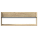 vidaXL Magazin állvány polcokkal Sonoma tölgy 80 x 12 x 30 cm Faanyag