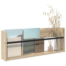 vidaXL Magazin állvány polcokkal Sonoma tölgy 80 x 12 x 30 cm Faanyag