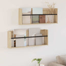 vidaXL Magazin állvány 2 pcs Sonoma tölgy 80 x 12 x 30 cm Faanyag