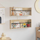 vidaXL Magazin állvány 2 pcs Sonoma tölgy 80 x 12 x 30 cm Faanyag