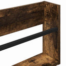 vidaXL Magazin állvány polcokkal Füstölt tölgy 80 x 12 x 30 cm Faanyag