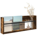 vidaXL Magazin állvány polcokkal Füstölt tölgy 80 x 12 x 30 cm Faanyag