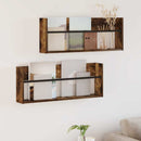 vidaXL Magazin állvány 2 pcs Füstölt tölgy 80 x 12 x 30 cm Faanyag