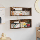 vidaXL Magazin állvány 2 pcs Füstölt tölgy 80 x 12 x 30 cm Faanyag