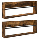 vidaXL Magazin állvány 2 pcs Füstölt tölgy 80 x 12 x 30 cm Faanyag