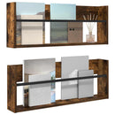vidaXL Magazin állvány 2 pcs Füstölt tölgy 80 x 12 x 30 cm Faanyag