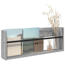 vidaXL Magazin állvány polcokkal Szürke Sonoma 80 x 12 x 30 cm Faanyag