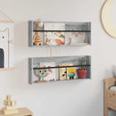 vidaXL Magazin állvány 2 pcs Szürke Sonoma 80 x 12 x 30 cm Faanyag