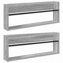 vidaXL Magazin állvány 2 pcs Szürke Sonoma 80 x 12 x 30 cm Faanyag