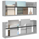 vidaXL Magazin állvány 2 pcs Szürke Sonoma 80 x 12 x 30 cm Faanyag