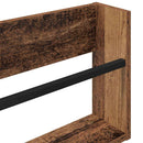 vidaXL Magazin állvány polcokkal 2 pcs Öreg fa 80 x 12 x 30 cm Faanyag
