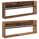 vidaXL Magazin állvány polcokkal 2 pcs Öreg fa 80 x 12 x 30 cm Faanyag