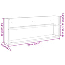 vidaXL Magazin állvány Artisan tölgy 80 x 12 x 30 cm Szerelt Fa