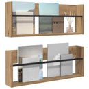 vidaXL Magazin állvány 2 pcs Artisan tölgy 80 x 12 x 30 cm Faanyag