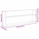 vidaXL Magazin állvány 2 pcs Artisan tölgy 80 x 12 x 30 cm Faanyag