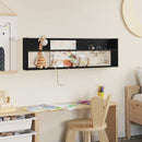 vidaXL Magazin állvány polcokkal Fekete tölgy 100 x 12 x 30 cm Faanyag