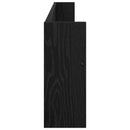 vidaXL Magazin állvány polcokkal Fekete tölgy 100 x 12 x 30 cm Faanyag