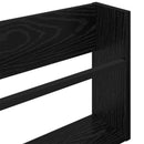 vidaXL Magazin állvány 2 pcs Fekete tölgy 100 x 12 x 30 cm Faanyag