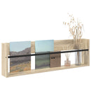 vidaXL Magazin állvány polcokkal Sonoma tölgy 100 x 12 x 30 cm Faanyag
