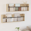 vidaXL Magazin állvány 2 pcs Sonoma tölgy 100 x 12 x 30 cm Faanyag