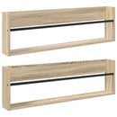 vidaXL Magazin állvány 2 pcs Sonoma tölgy 100 x 12 x 30 cm Faanyag