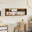 vidaXL Magazin állvány Füstölt tölgy 100 x 12 x 30 cm Faanyag
