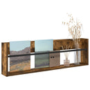 vidaXL Magazin állvány Füstölt tölgy 100 x 12 x 30 cm Faanyag