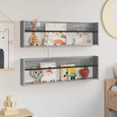 vidaXL Magazin állvány 2 pcs Szürke Sonoma 100 x 12 x 30 cm Faanyag