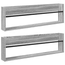 vidaXL Magazin állvány 2 pcs Szürke Sonoma 100 x 12 x 30 cm Faanyag