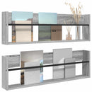 vidaXL Magazin állvány 2 pcs Szürke Sonoma 100 x 12 x 30 cm Faanyag