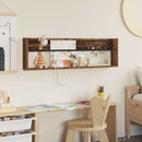 vidaXL Magazin állvány polcokkal Öreg fa 100 x 12 x 30 cm Faanyag