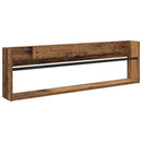 vidaXL Magazin állvány polcokkal Öreg fa 100 x 12 x 30 cm Faanyag