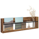 vidaXL Magazin állvány polcokkal Öreg fa 100 x 12 x 30 cm Faanyag