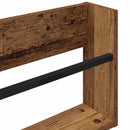 vidaXL Magazin állvány 2 pcs Öreg fa 100 x 12 x 30 cm Faanyag