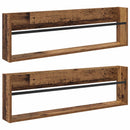 vidaXL Magazin állvány 2 pcs Öreg fa 100 x 12 x 30 cm Faanyag